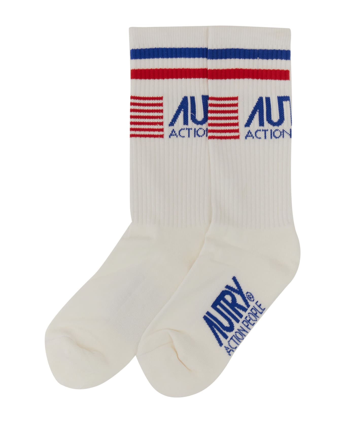 Autry Jaquard Logo Socks - BIANCO