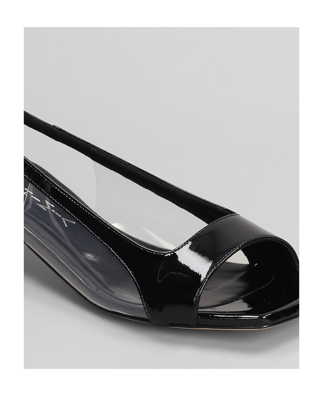 Alchimia Sandals In Black Patent Leather - black