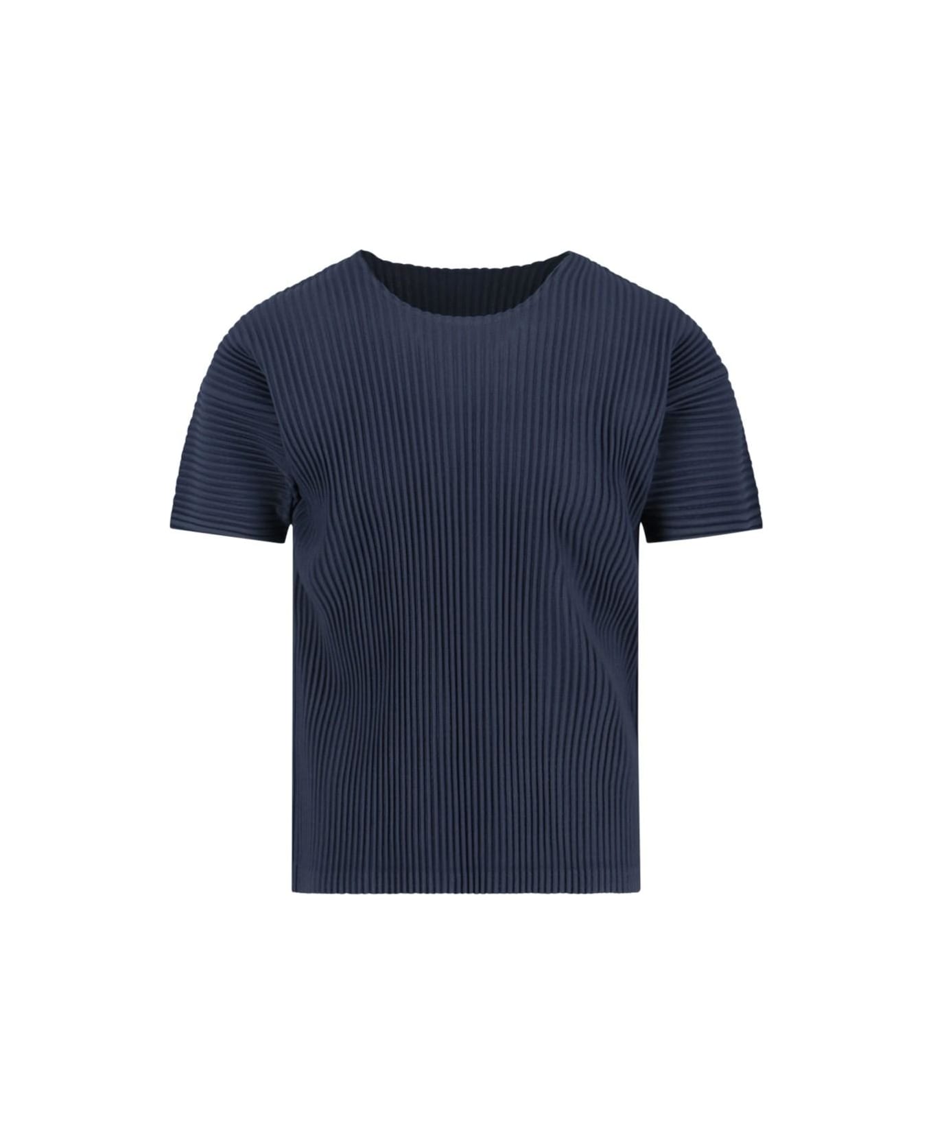 Homme Plissé Issey Miyake Pleated T-shirt - Blue