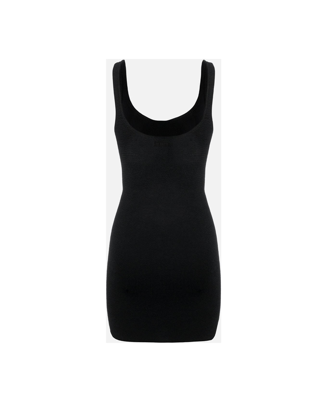 MC2 Saint Barth Black Crinkle Tank Dress Deana - BLACK