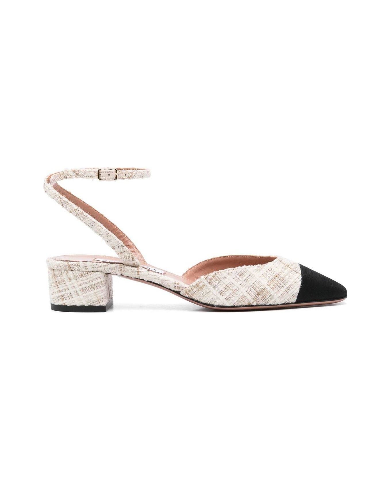 Aquazzura Two-toned Square Toe Pumps - WHITE/BLACK