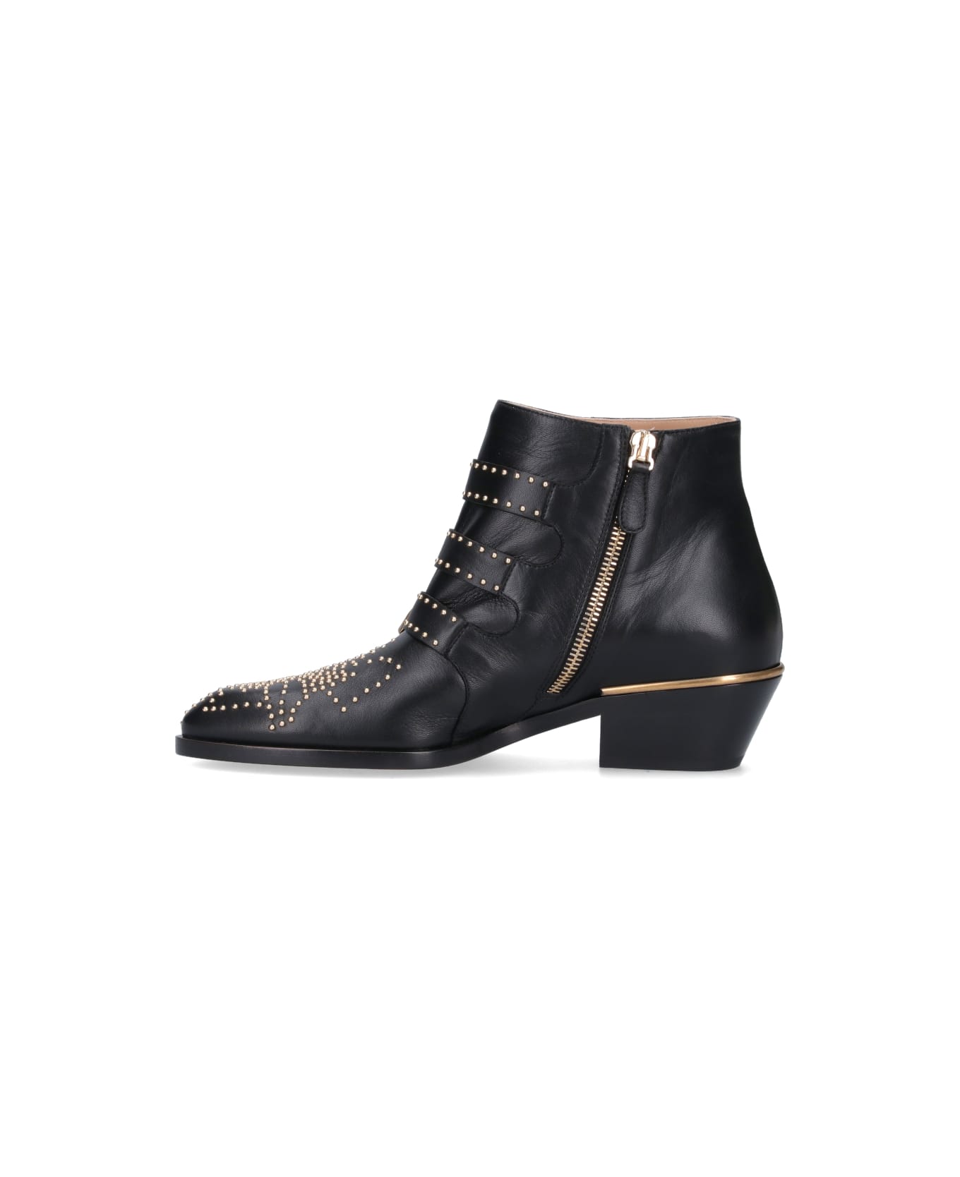 Chloé Susanna Embellished Buckled Boots - Black
