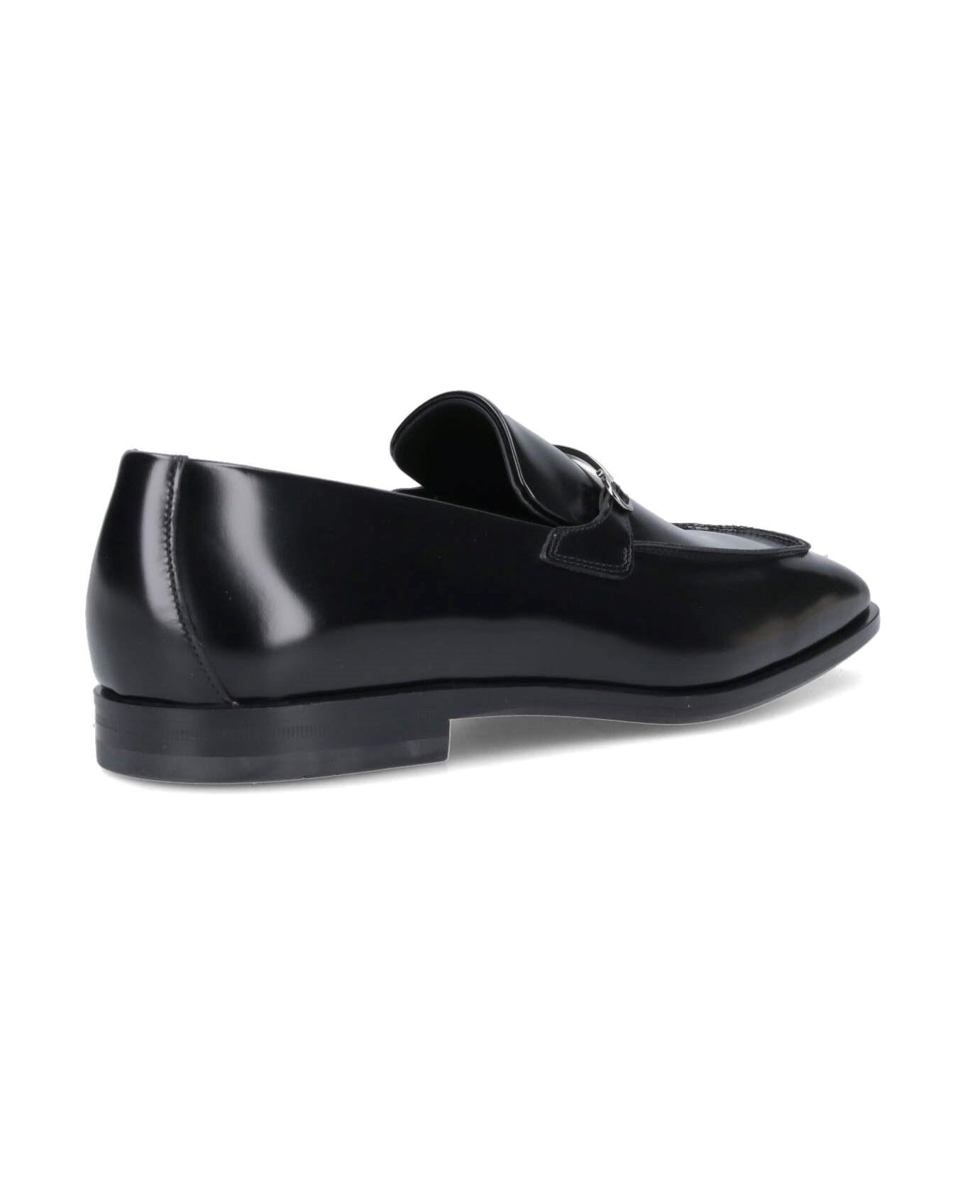 Ferragamo 'gancini' Loafers - Black  