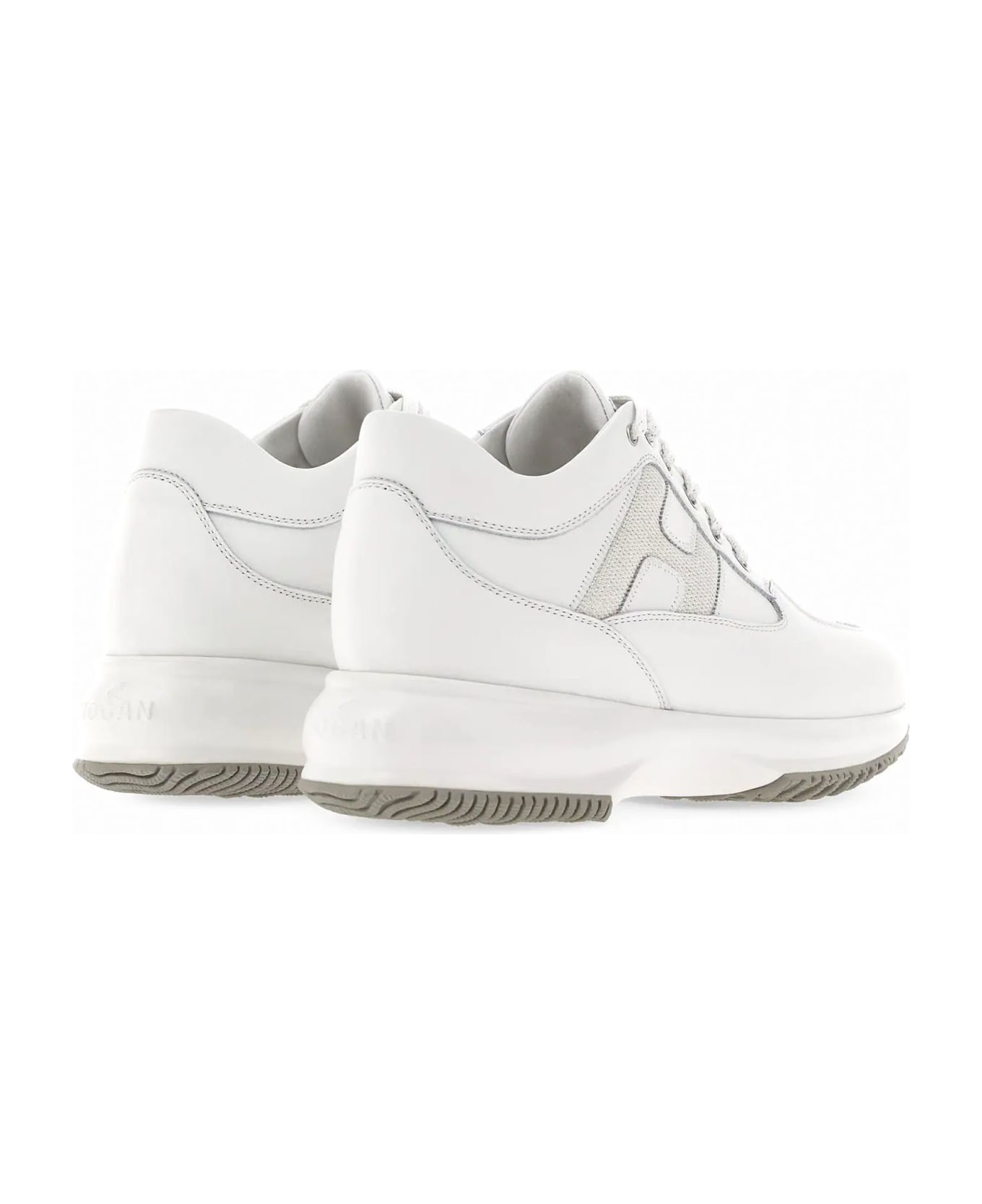 Hogan Interactive Leather Sneakers - White