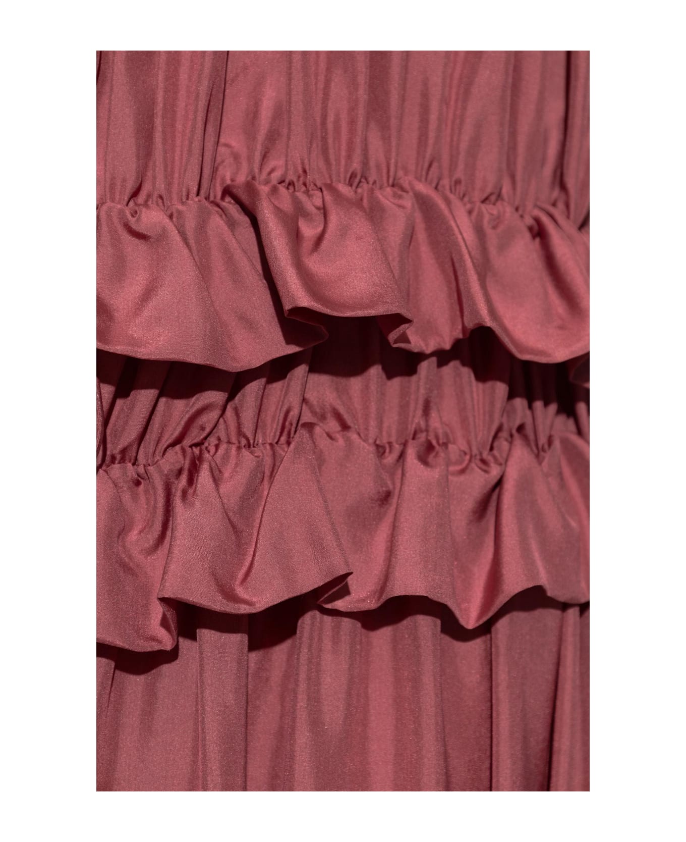Chloé Silk Dress With Ruffles - Pink