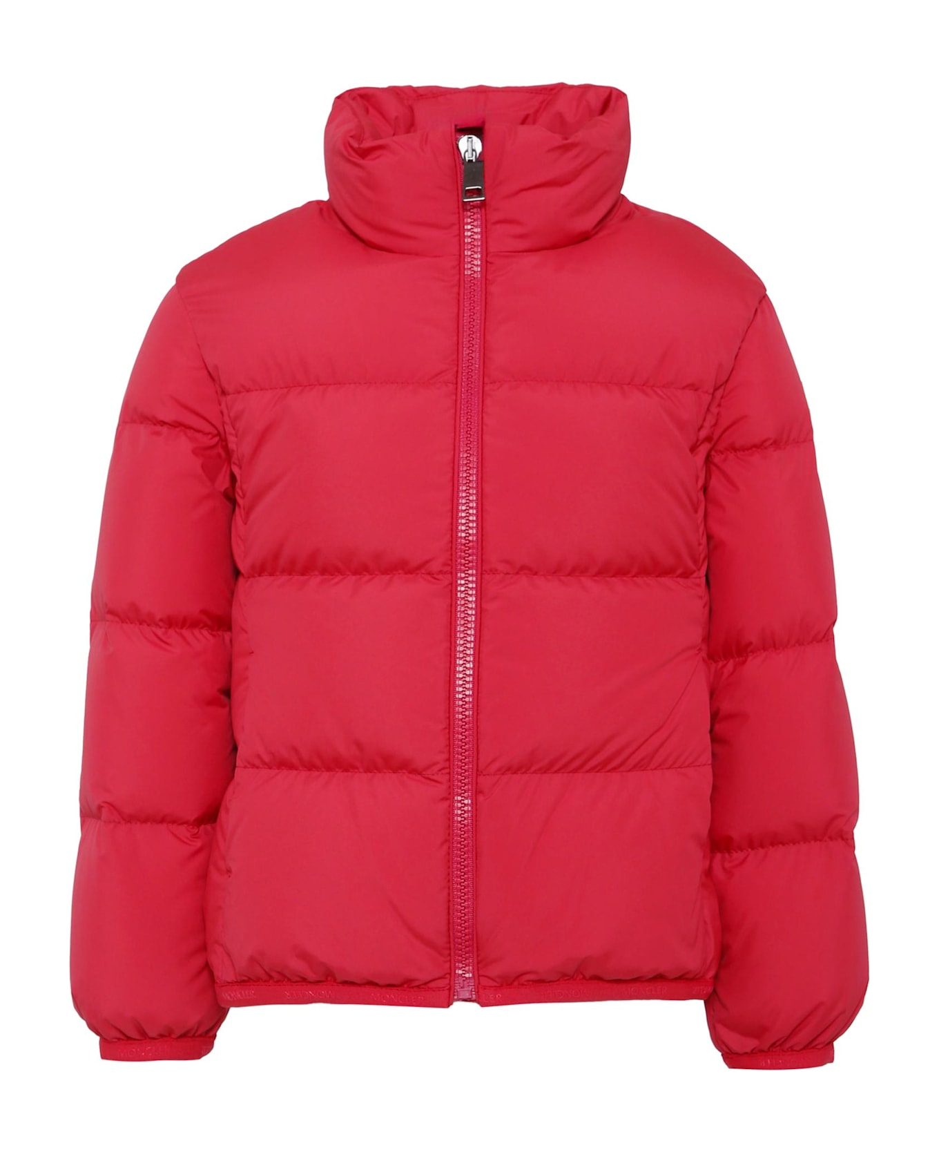 Moncler Pink Cermasa Down Jacket For Girl With Logo - Pink