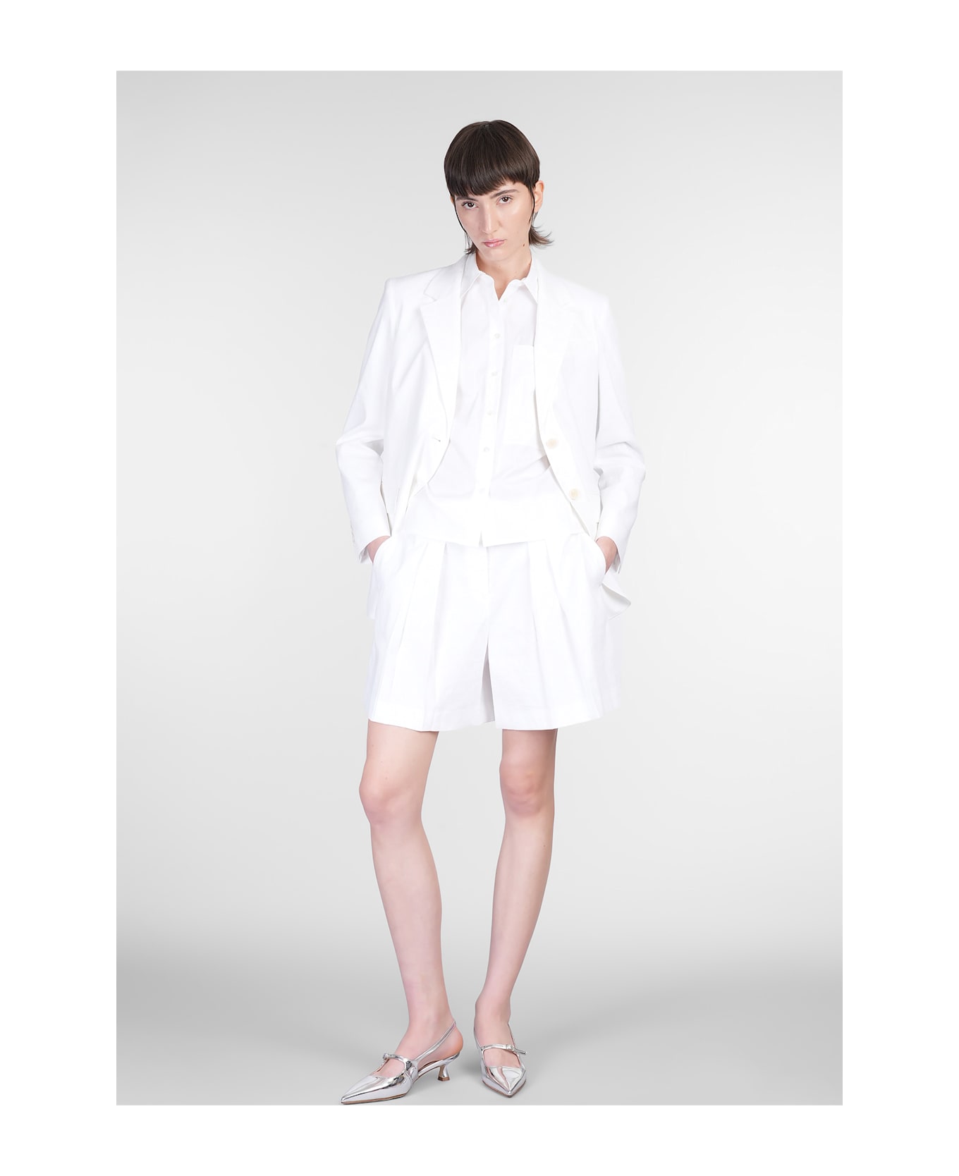 Theory Shirt In White Cotton - white