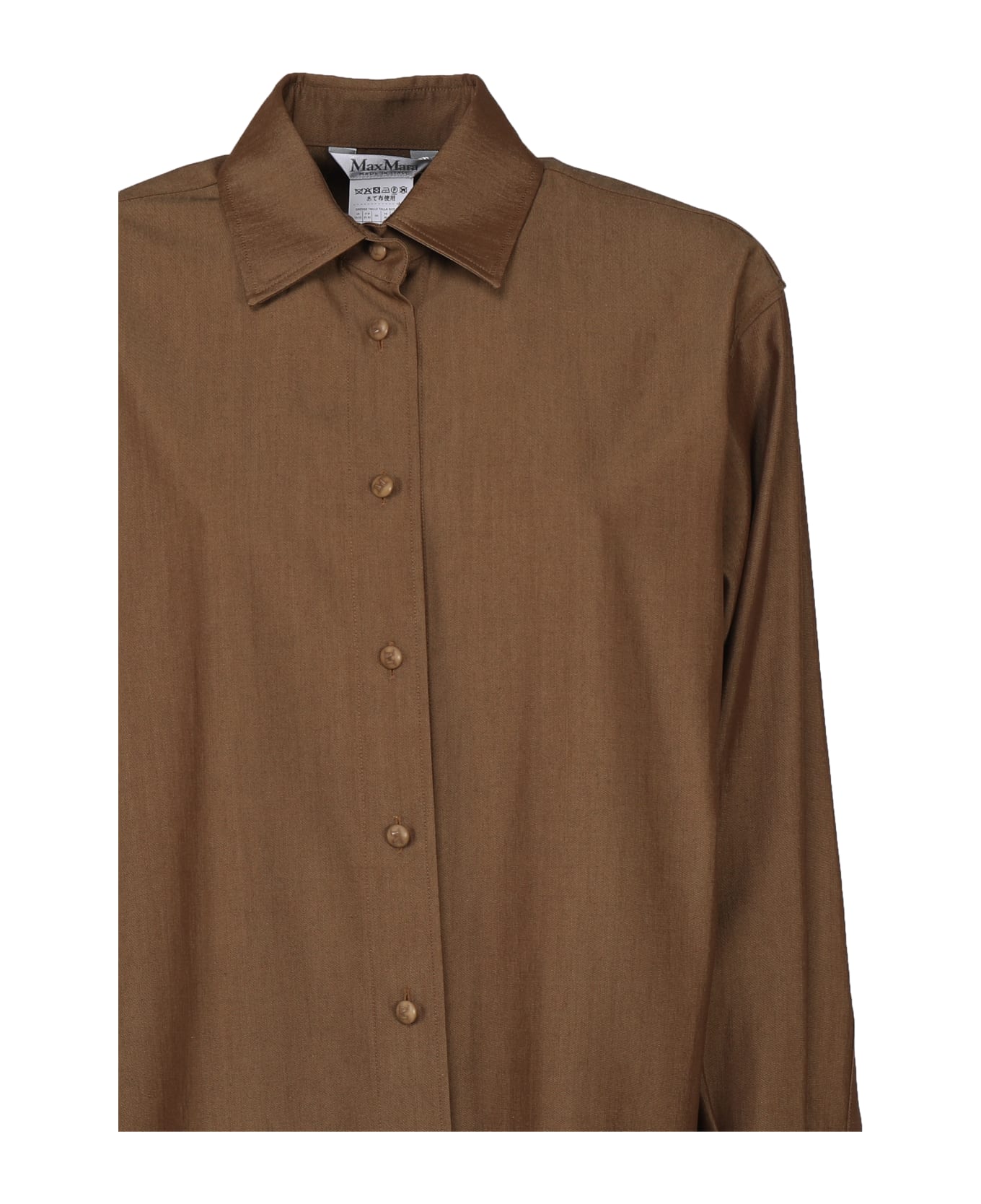 Max Mara Zuai Wool And Silk Shirt - Brown シャツ