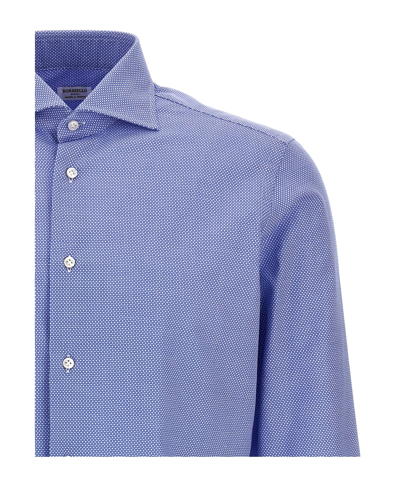Borriello Napoli Micro Operated Shirt - Light Blue シャツ