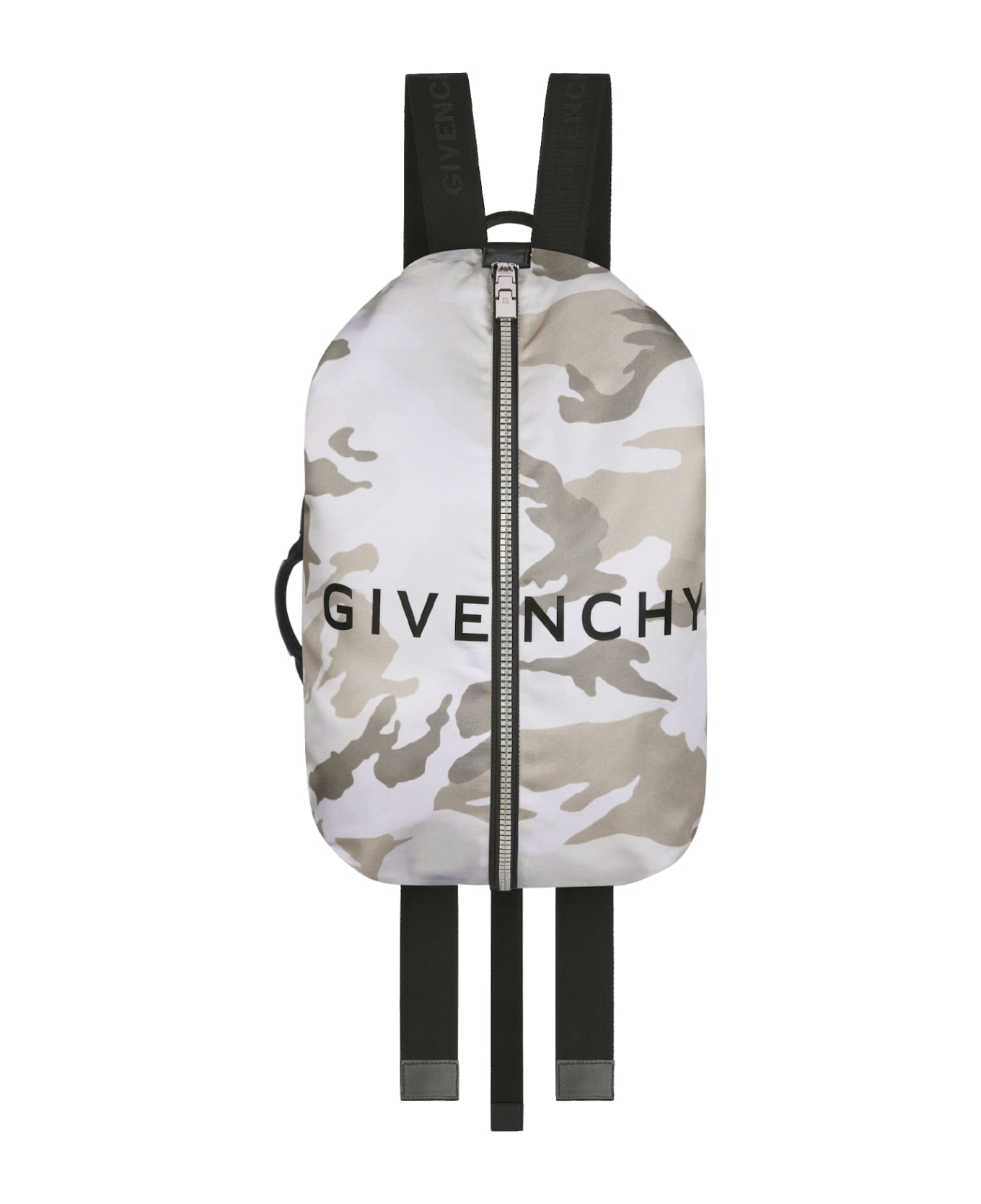 Givenchy Man Adjustable G-zip Nylon Backpack With Camouflage Print