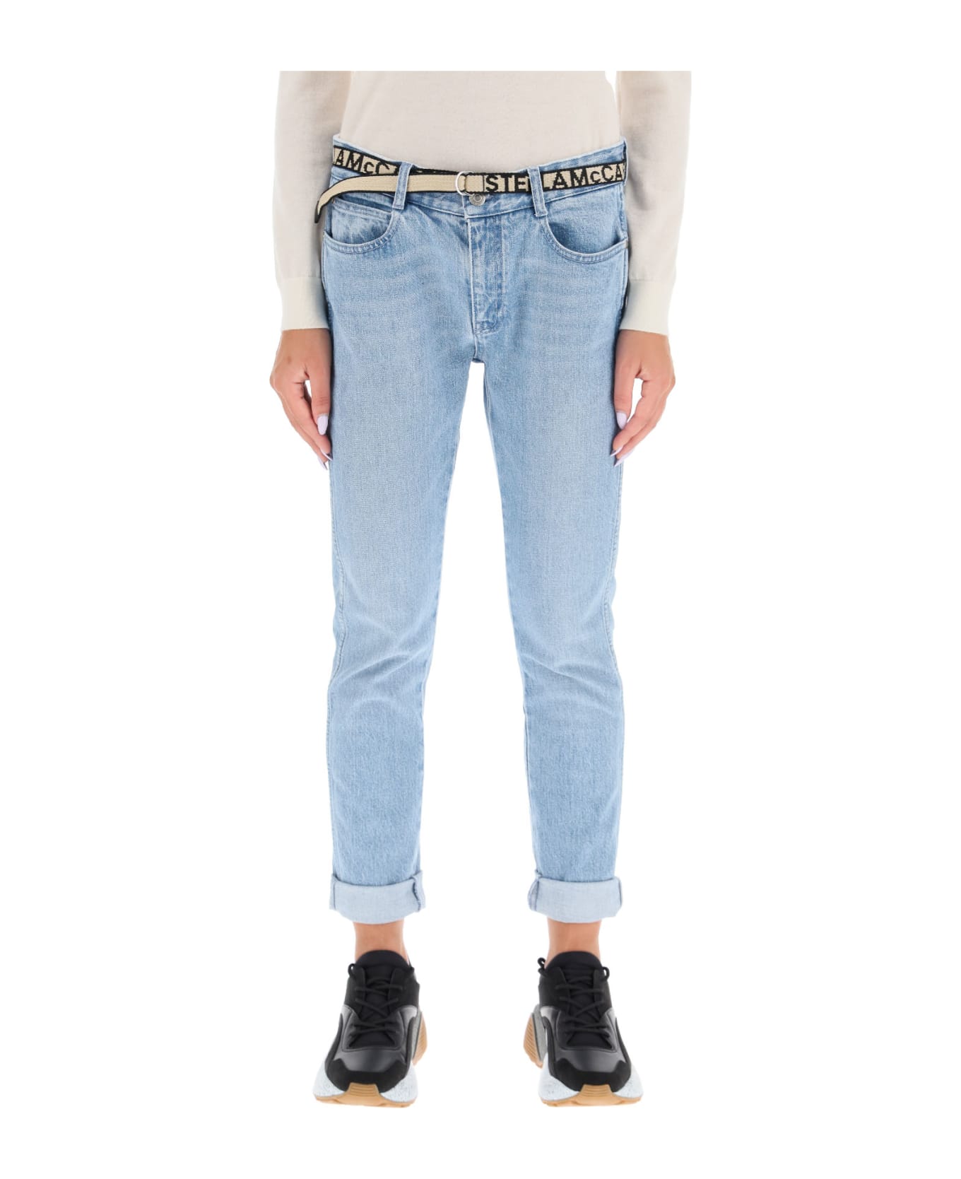 Stella McCartney Belted Skinny Jeans - Azzurro