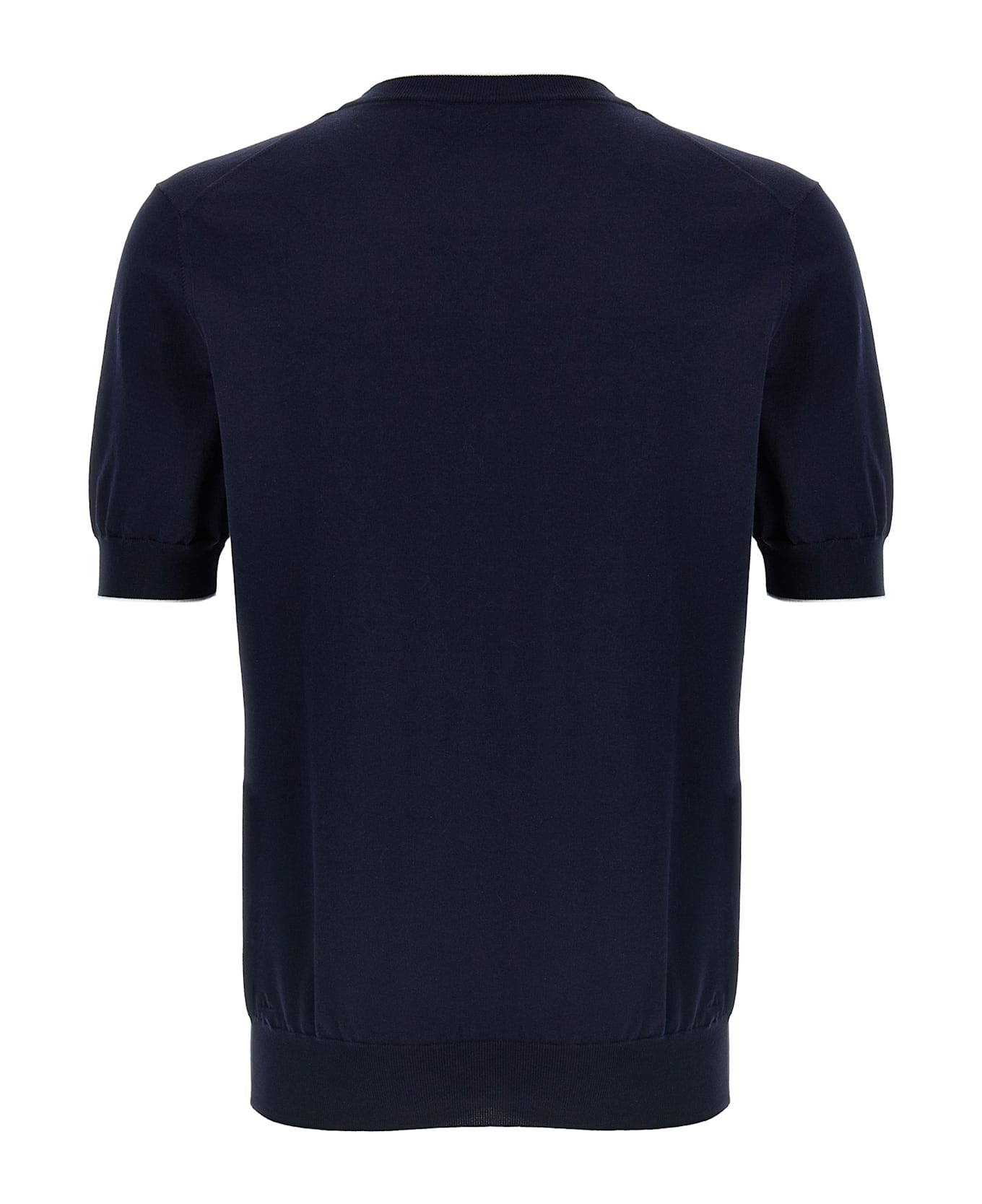 Brunello Cucinelli Knitted T-shirt - Blue