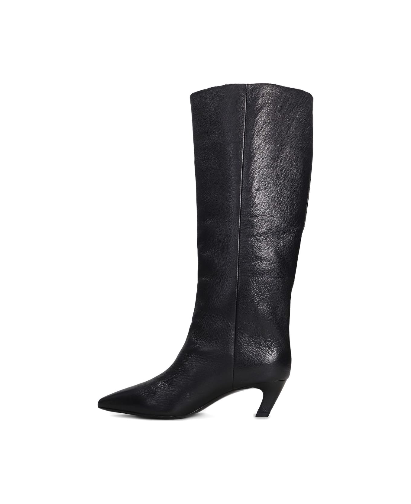 Ash Leather Boots - Black