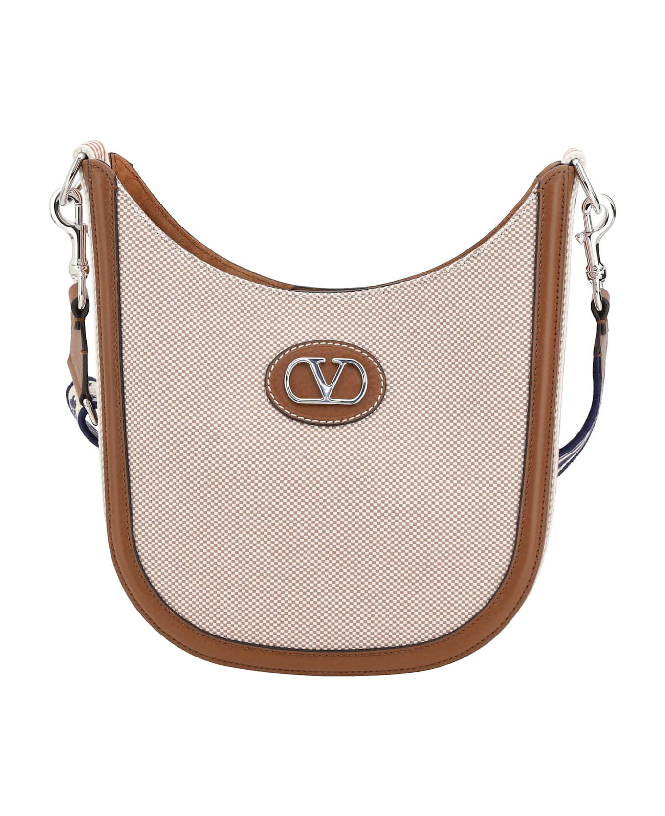 Valentino Garavani Vlogo Shoulder Bag - Nat-tobacco/sel/bia-t.di Moro/ivory-navy