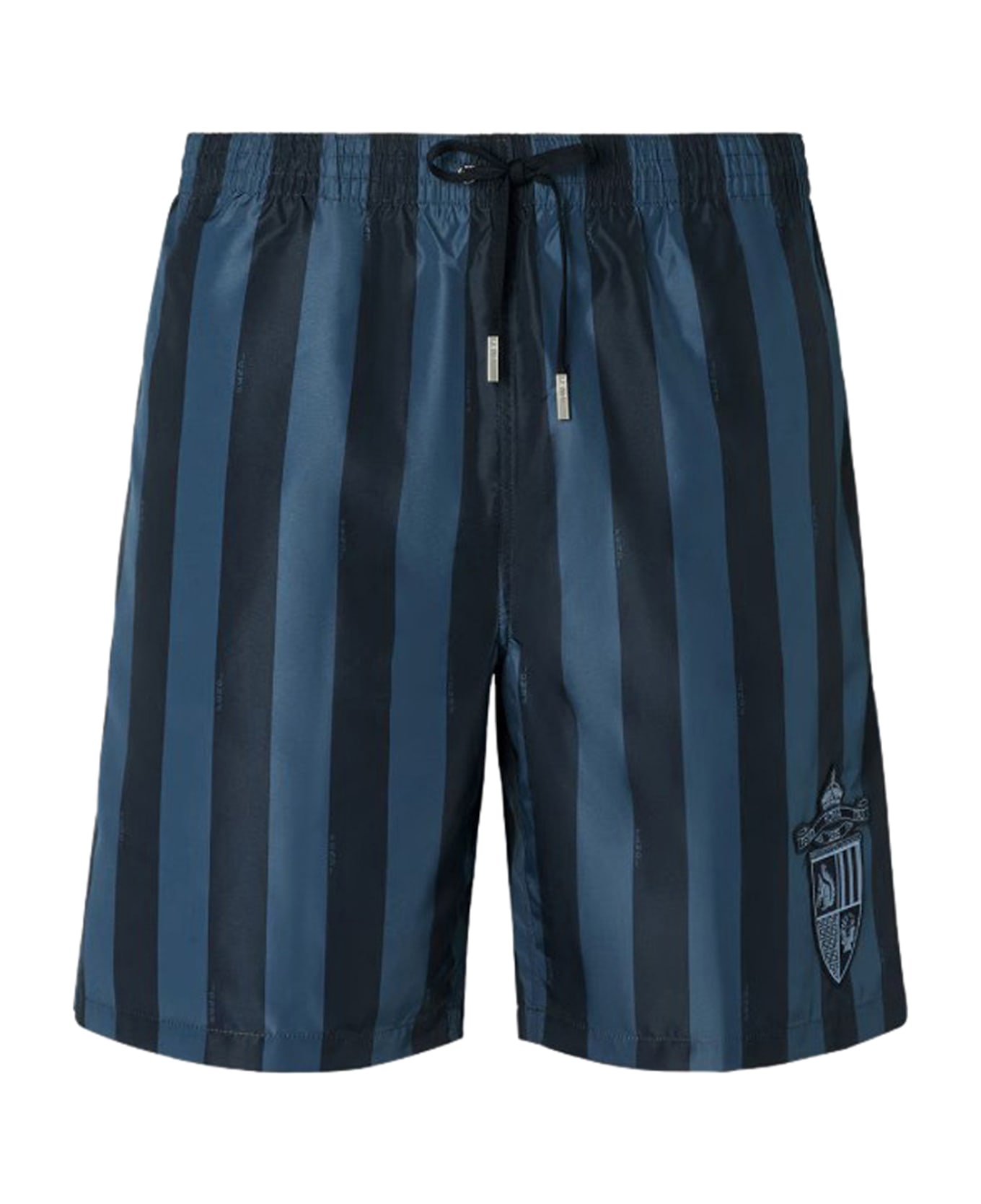 Fendi Striped Drawstring Swim Shorts - Blue