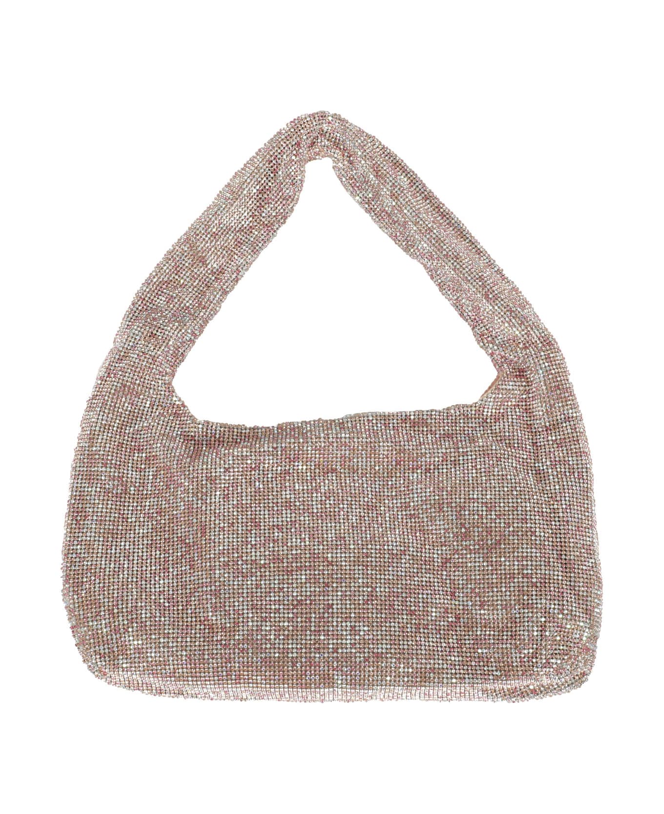 Kara Crystal Mesh Armpit Bag - Pink Pixel トートバッグ