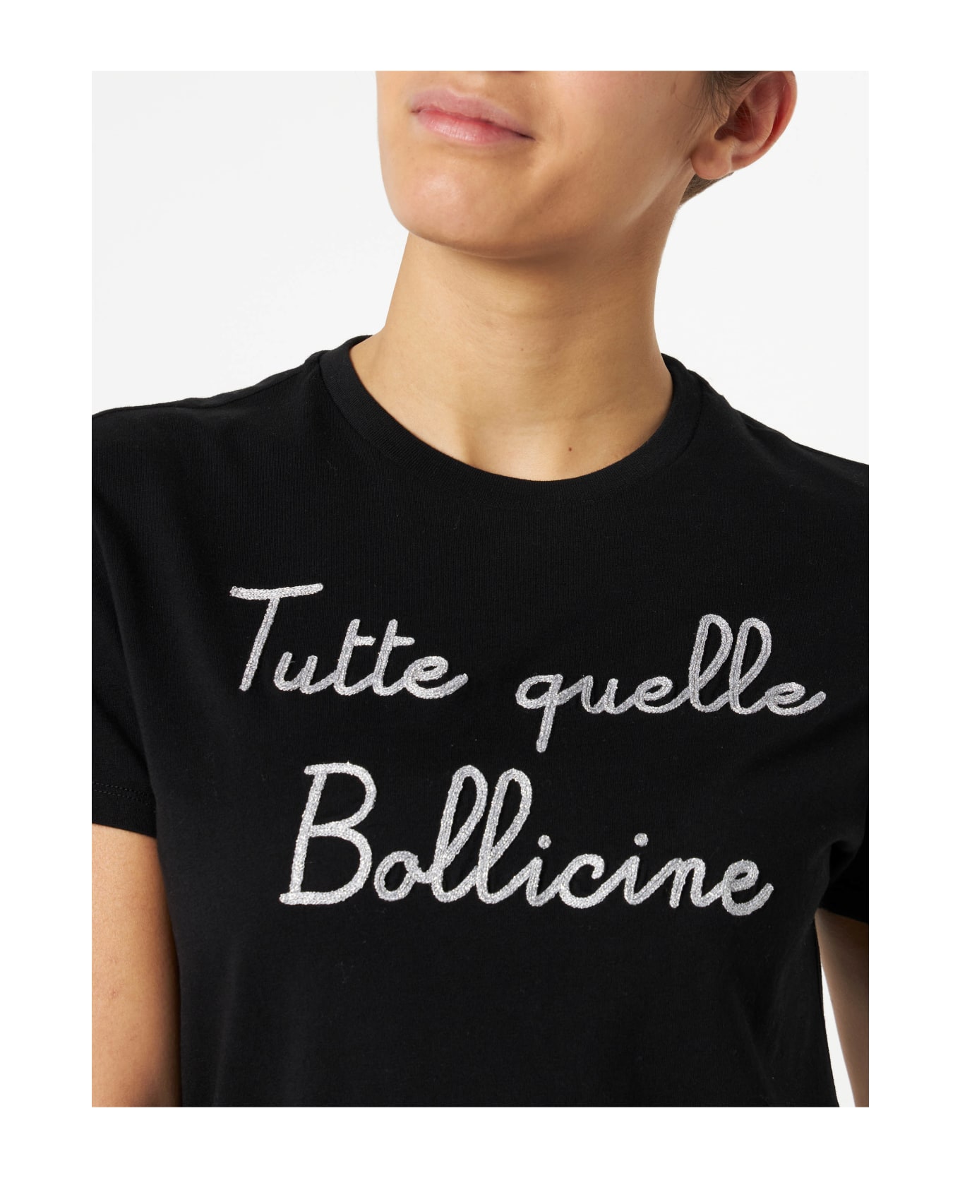 MC2 Saint Barth Woman T-shirt With Tutte Quelle Bollicine Lettering