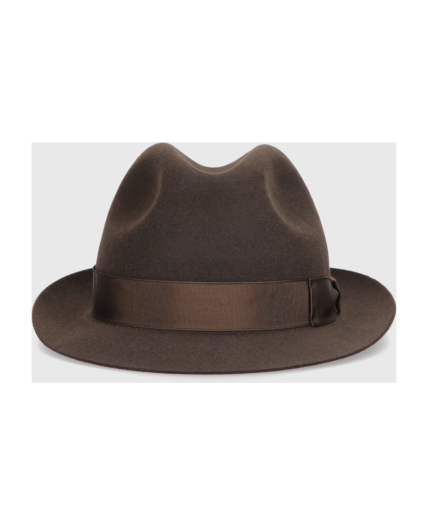 Borsalino Giacomo Marengo Brushed Felt - DARK BROWN, TONE ON TONE HATBAND