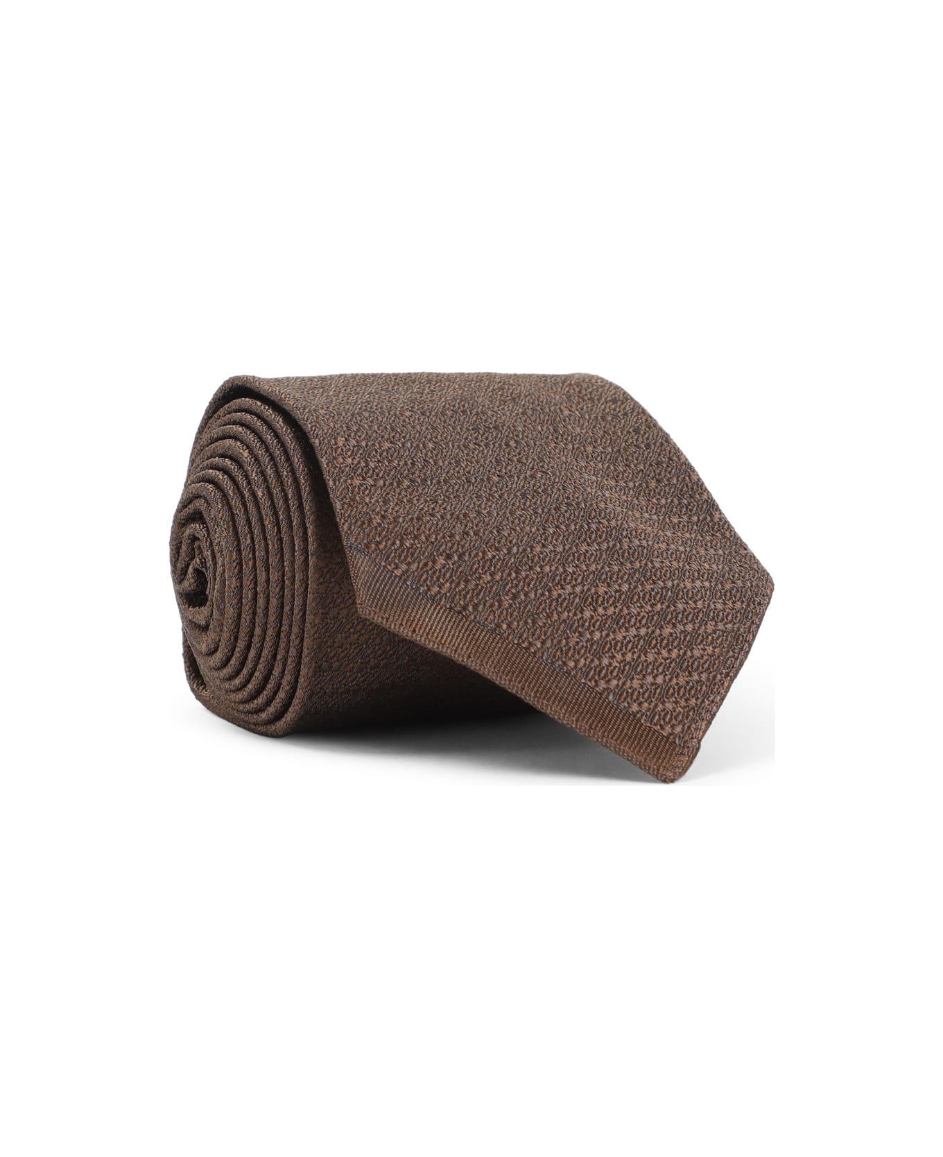 Maison Margiela Silk Tie - Brown