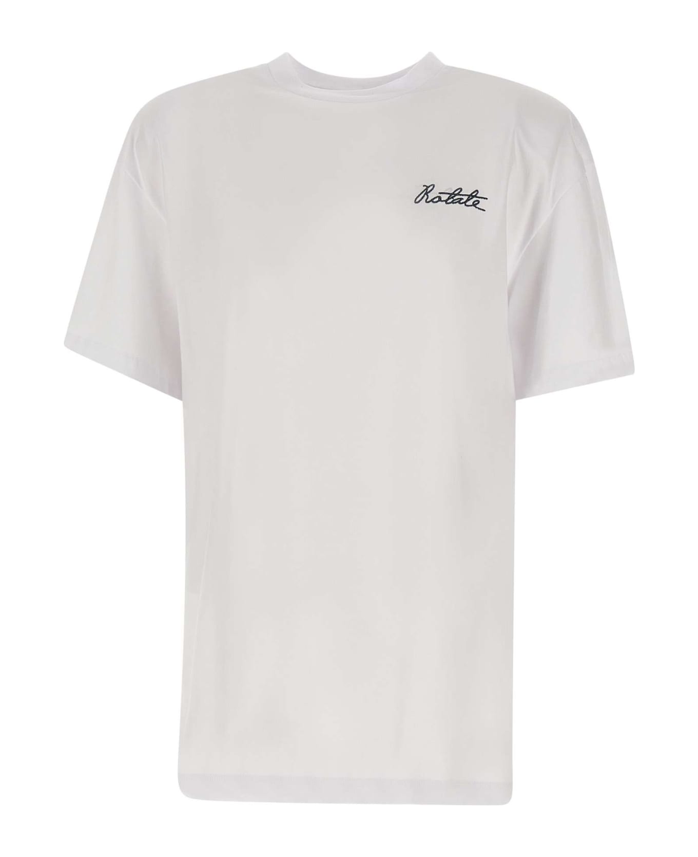 Rotate by Birger Christensen "graddy" Cotton T-shirt - WHITE