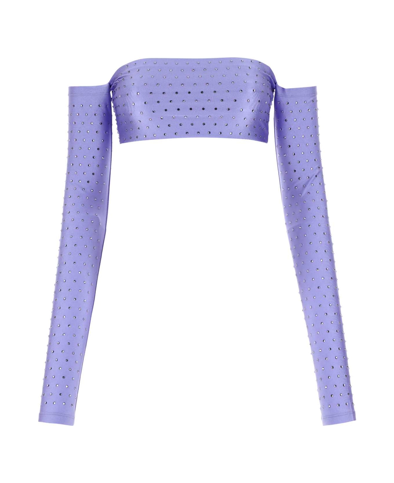 The Andamane Embellished Stretch Nylon Top - LILIAC