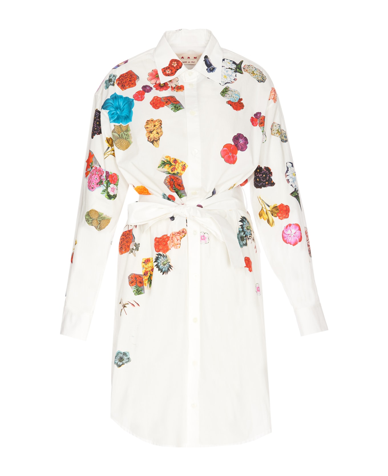 Marni Floral Print Dress - White