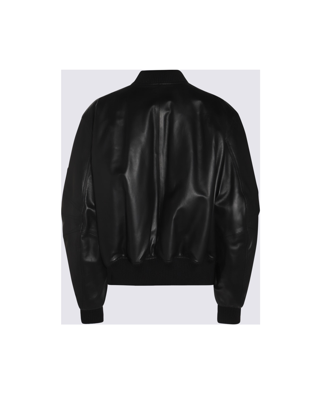 The Attico Black Leather Jackets - Black