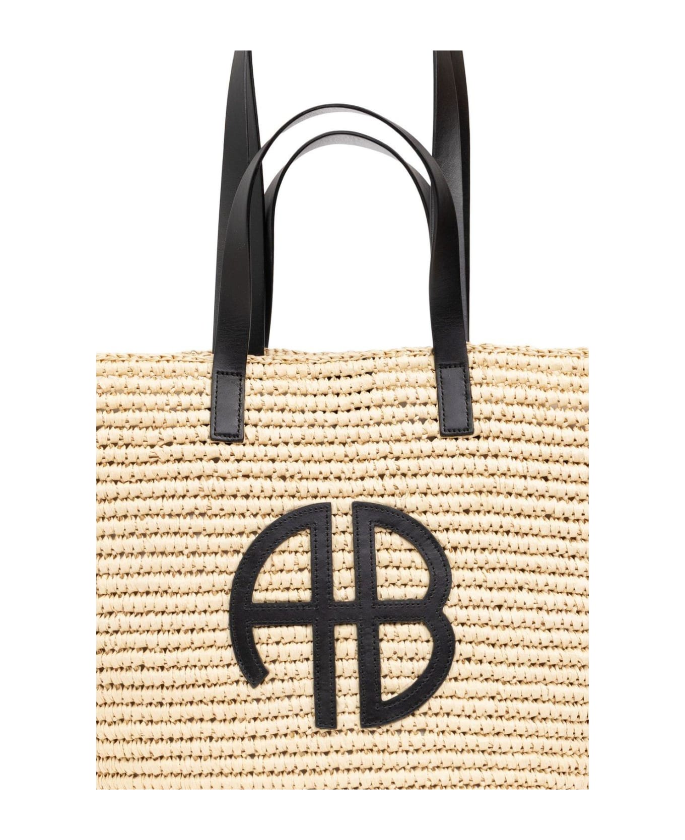 Anine Bing Palermo Logo Patch Tote Bag - NEUTRALS