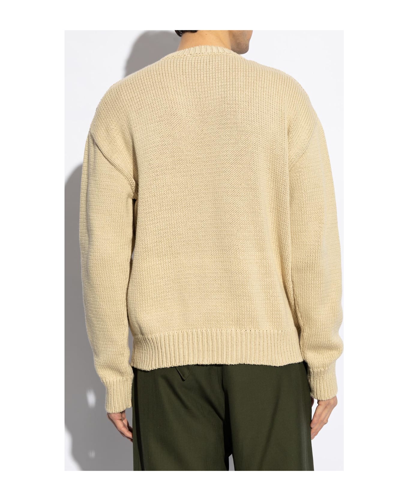Off-White Sweater With Logo - Beige