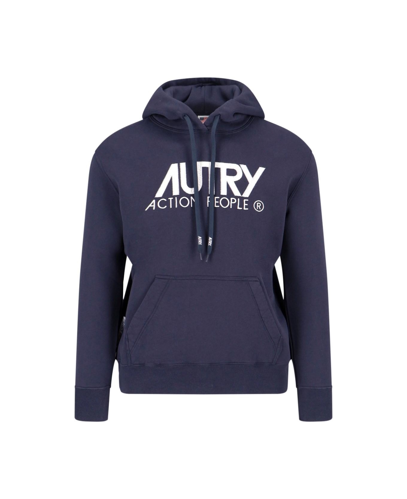 Autry Logo Hoodie - Blue