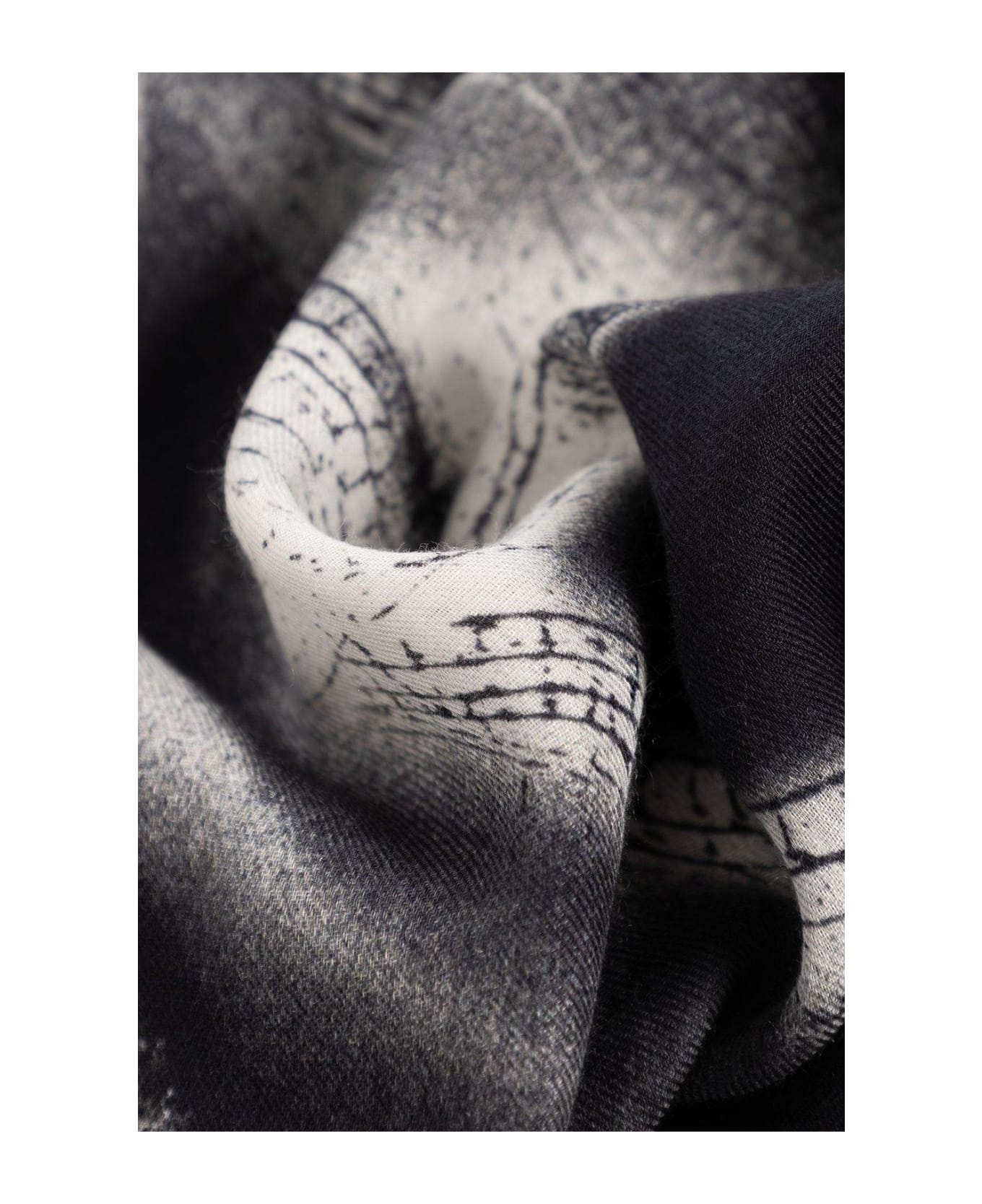 Alexander McQueen Graphic Printed Scarf - BLACK スカーフ