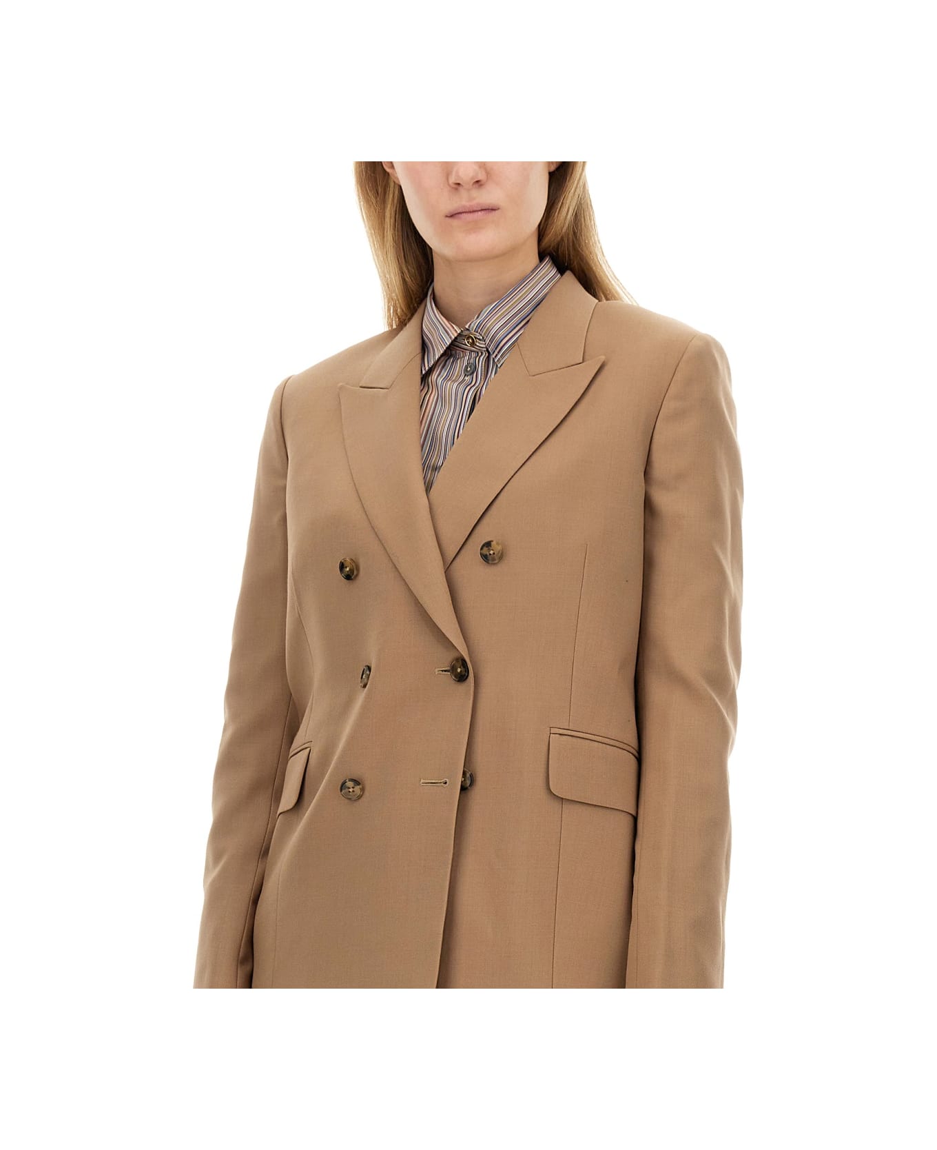 Paul Smith Double-breasted Jacket - BEIGE