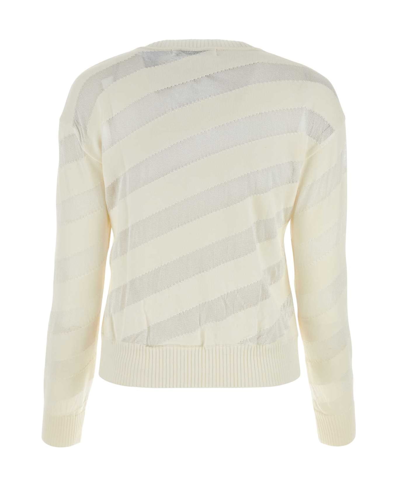 Gimaguas White Polyester Blend Zebra Sweater - WHITE