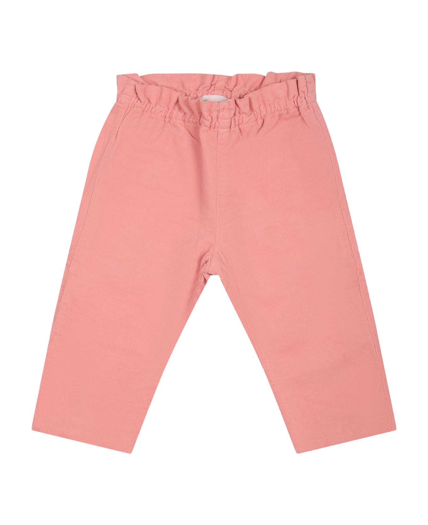 Bonpoint Pink Trousers For Baby Girl With Cherries - Pink