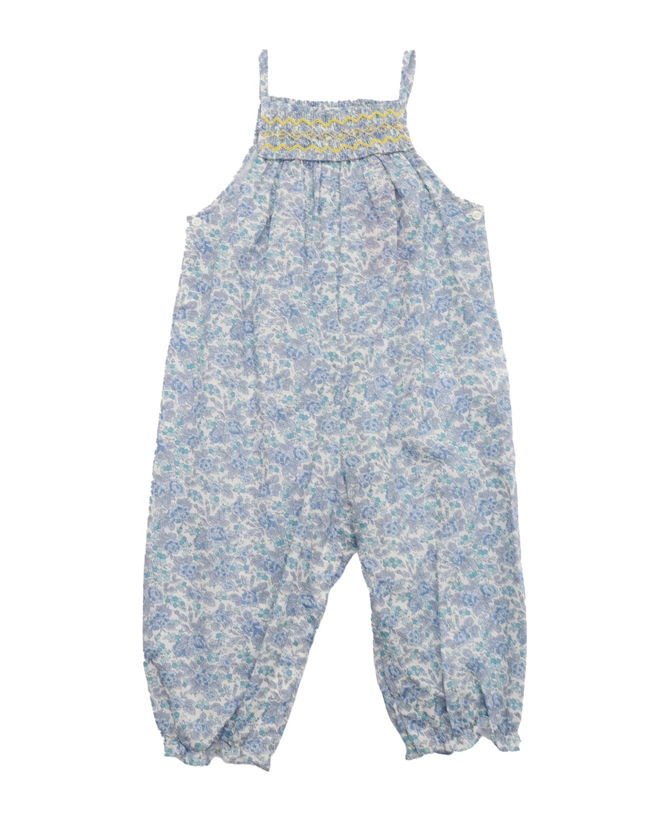 Bonpoint Smockee Lilisy Jumpsuit - LIGHT BLUE