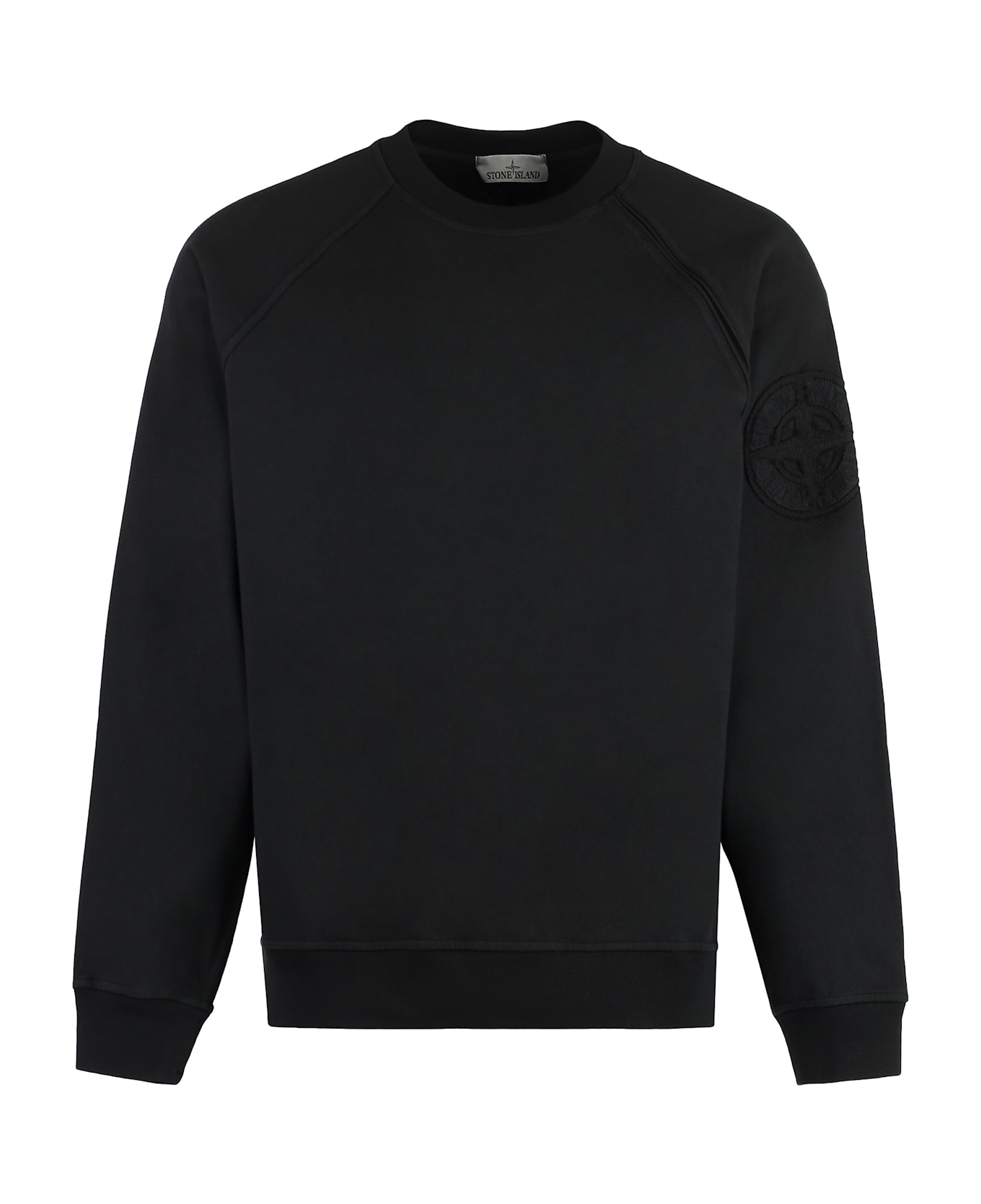 Stone Island Cotton Crew-neck Sweatshirt - black フリース