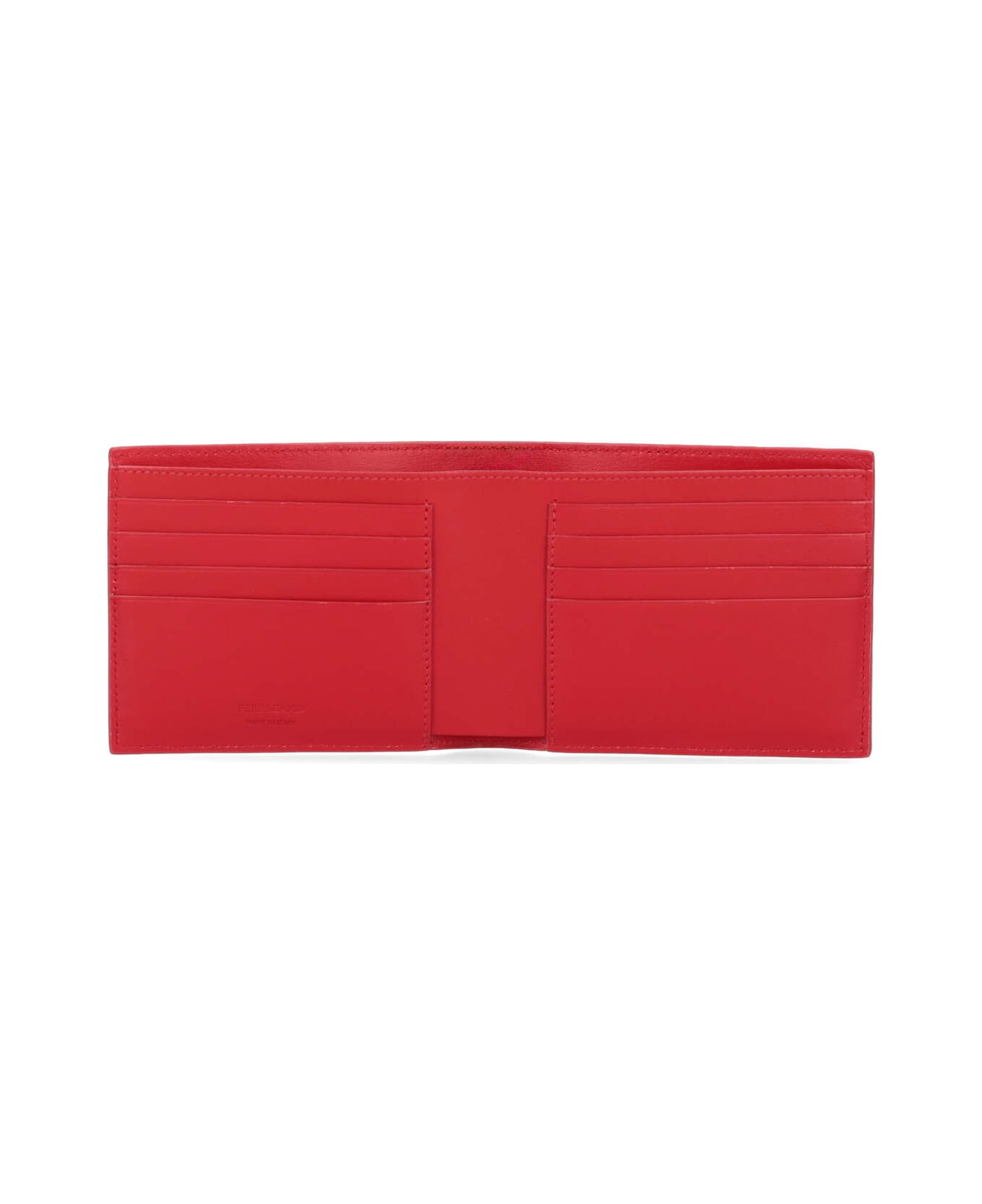 Ferragamo Lizard Wallet - Red