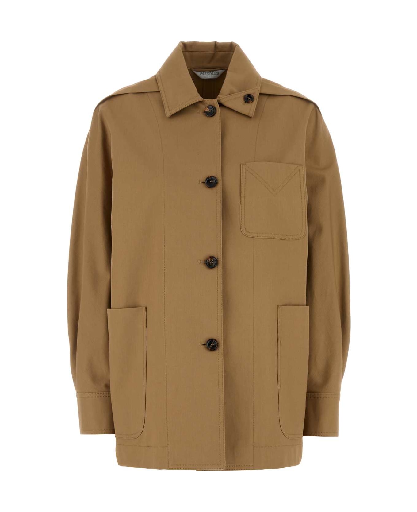 Max Mara Camel Cotton Moneta Jacket - MARRONE BRONZO