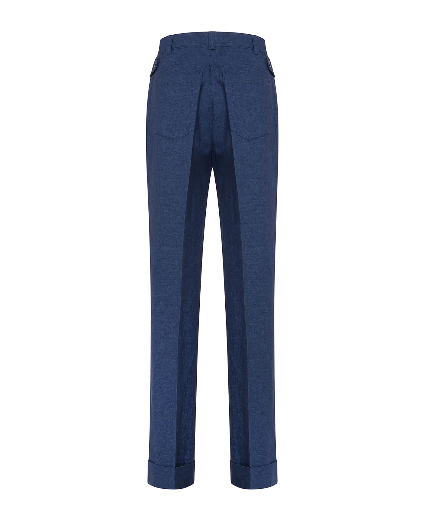 19.70 Nineteen Seventy Blue Soft-fit Trousers - DENIM INDACO