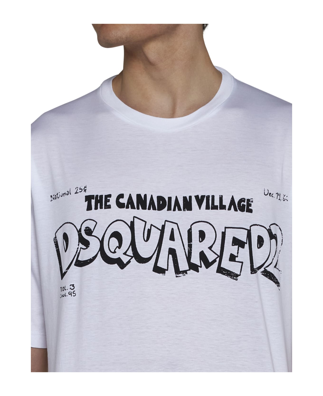Dsquared2 Logo Printed Crewneck T-shirt - White シャツ