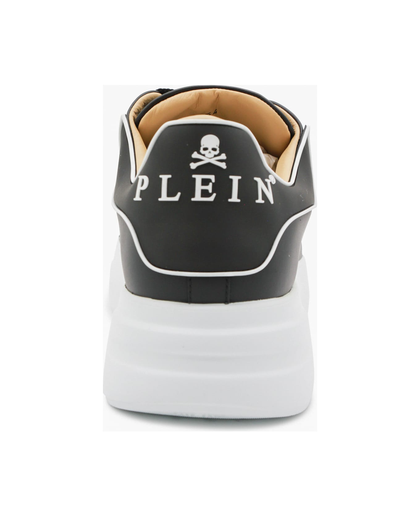 Philipp Plein Black Leather Megastar Sneakers - Black