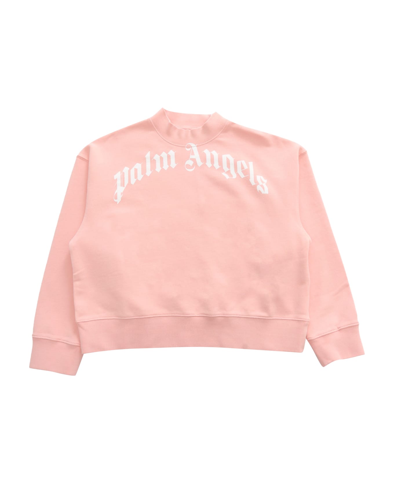 Palm Angels Curved Logo Sweatshirt - PINK