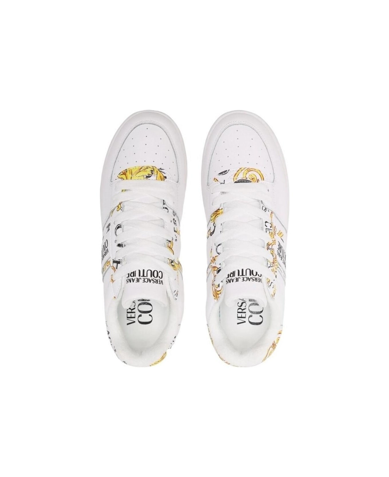Versace Jeans Couture White Low Top Sneakers - White