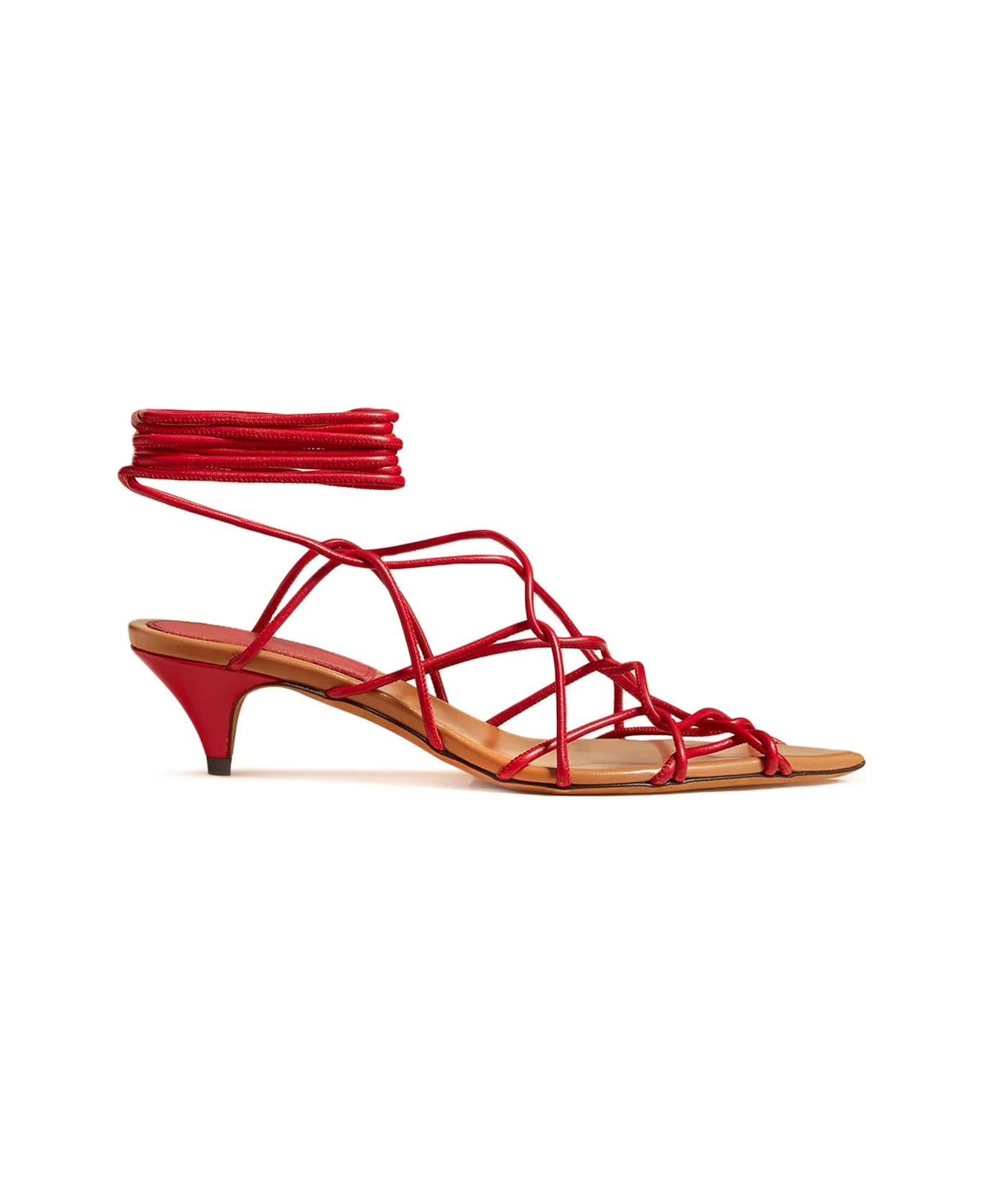 Khaite 'arden Low Heel Sand - RED (Red)