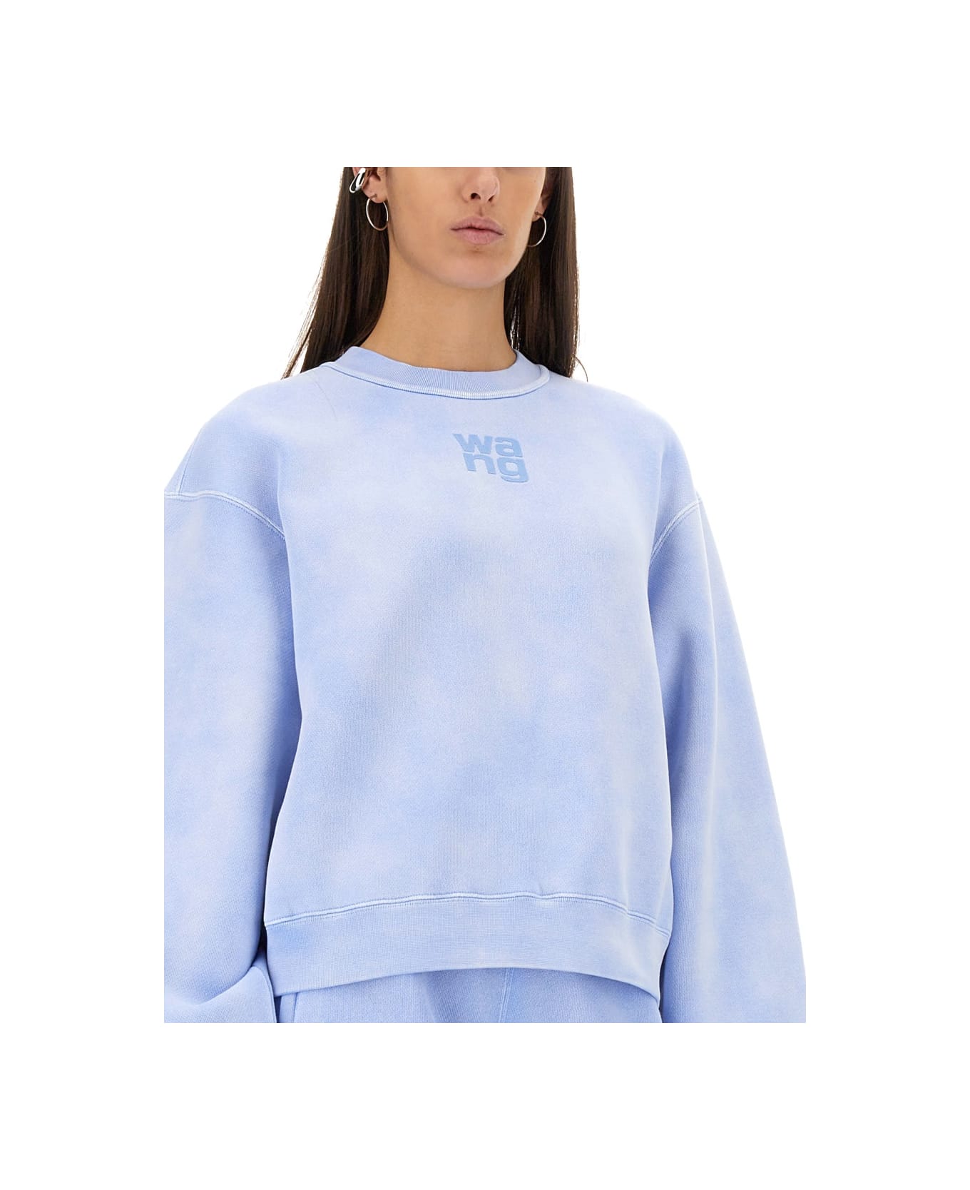 T by Alexander Wang Sweatshirt With Logo - BABY BLUE