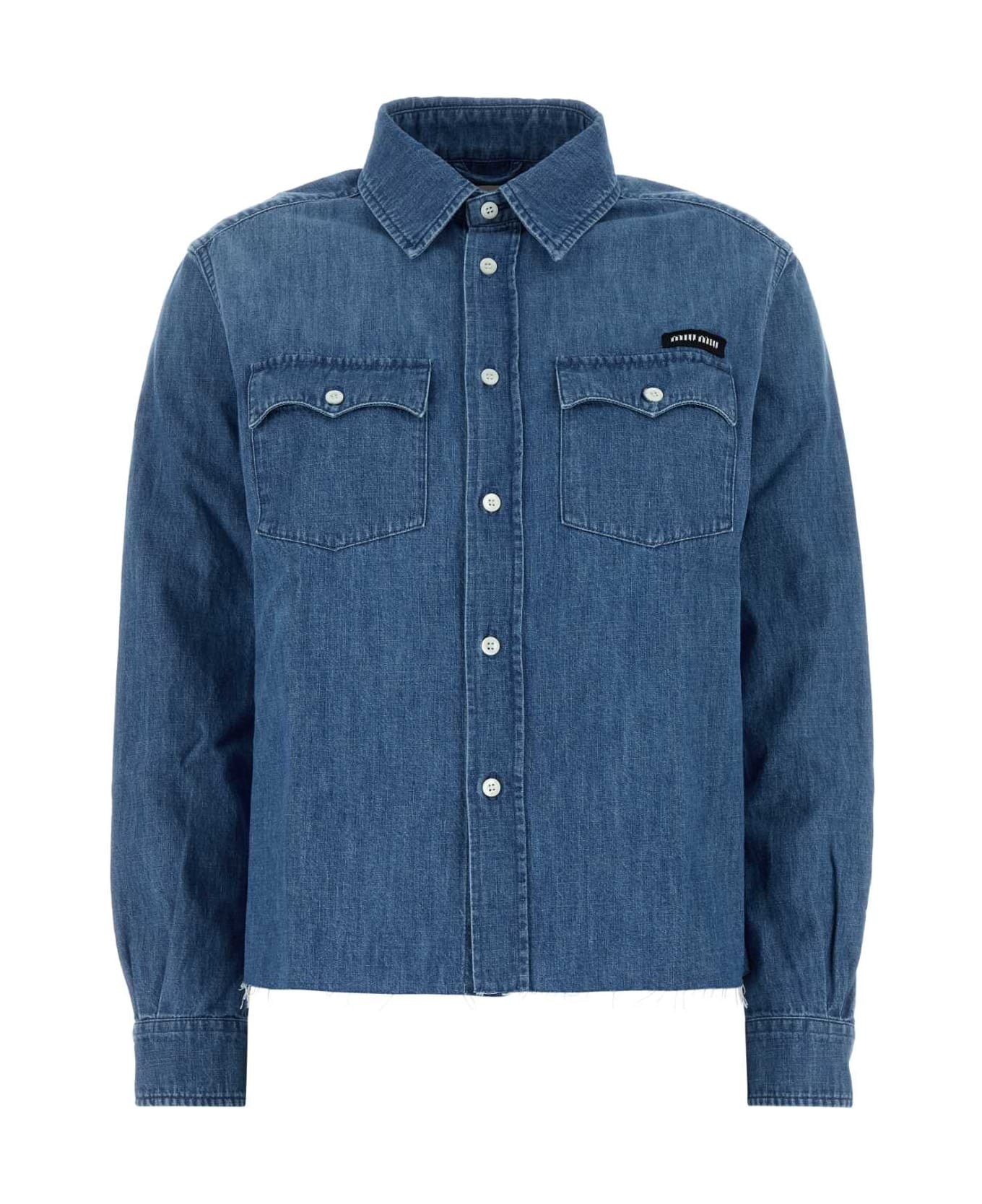 Miu Miu Denim Shirt - AZZURRO