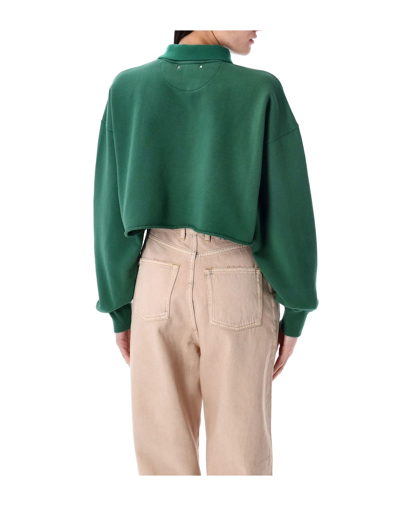 Golden Goose Nastia Cropped Sweatshirt - GREEN