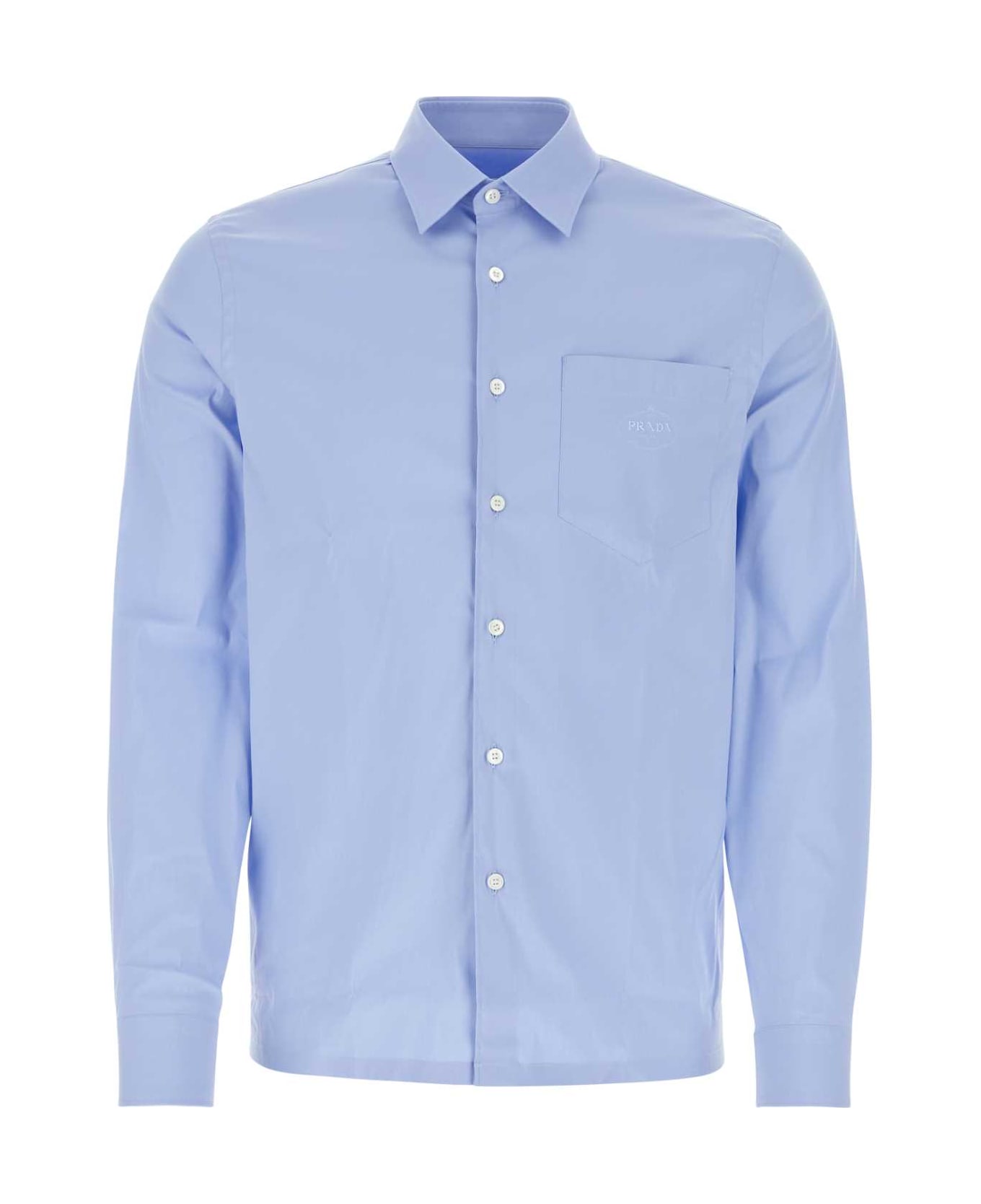 Prada Powder Blue Poplin Shirt - CIELO