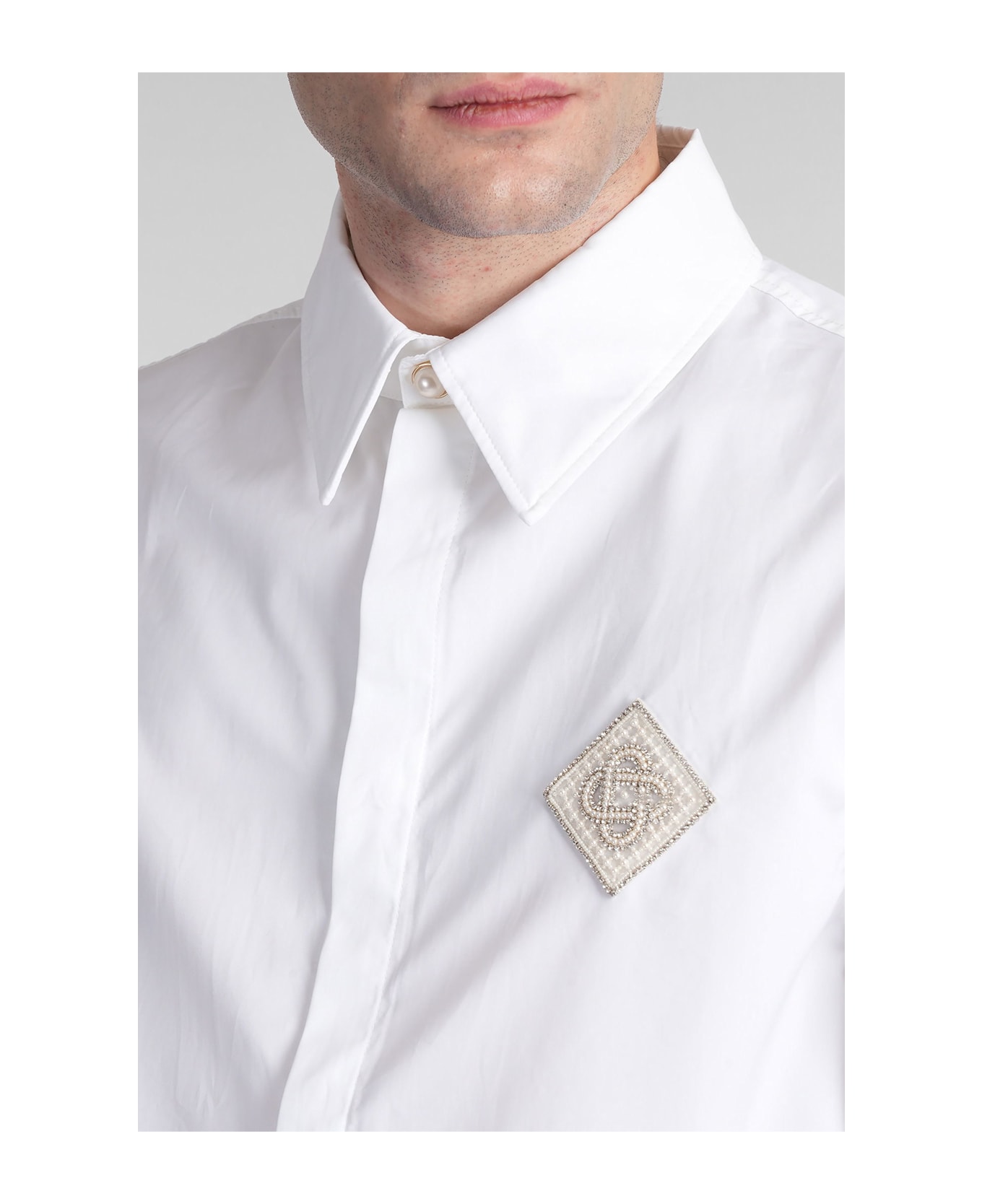 Casablanca Shirt In White Cotton - white