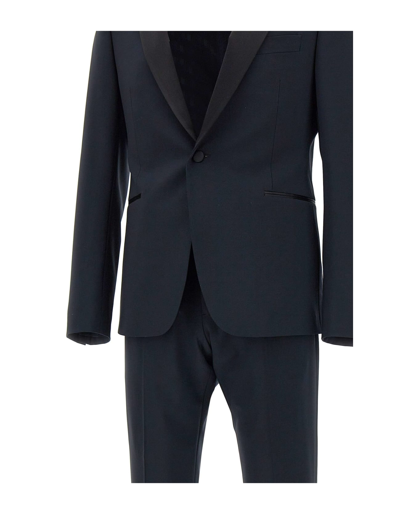 Emporio Armani Fresh Wool Two-piece Formal Suit - BLUE